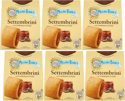 Produktbild von MULINO BIANCO Settembrini - Italienische Mürbekekse mit Feigenkonfitüre 300g (Settembrini, x6)