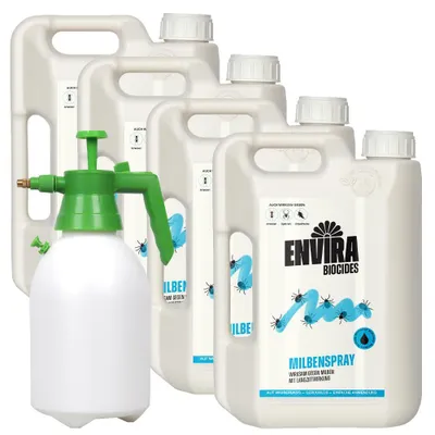 Produktbild von Envira Milben Abwehrspray 4x2L mit 2L Drucksprüher