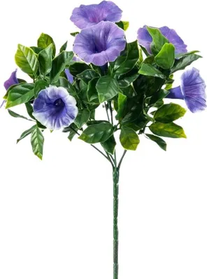 Produktbild von Emerald Künstliche Petunie - Glutak | 27 cm, UV-beständig, für draußen, Kunstbaum, wie echt, Allergiker geeignet, pflanzliche Dekoration Praxis, Office & Wohnzimmer