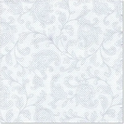 Produktbild von 20 Servietten "ROYAL Collection" 1/4-Falz 25 cm x 25 cm weiss "Ornaments"