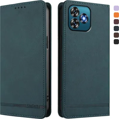Obrázek produktu pro Pouzdro pro Oukitel C53, retroPolyuretankožené flip pouzdro s stojánkem a přihrádkami na karty Zelený