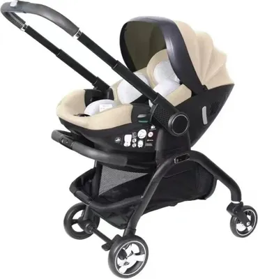 Produktbild von Babywagen, leicht und tragbar, zusammenklappbares Design, Kaffeefarbe