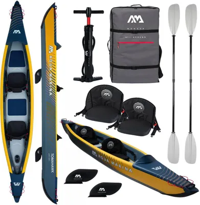 Image de Aqua Marina TOMAHAWK AIR-K 2 personnes kayak gonflable canoë kayak de randonnée pagaie