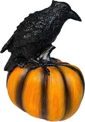 Produktbild von Halloween-Kürbis-Rabenvogel-Ornament, Geisterfest, Festival, Kunstharzhandwerk, Ambiente-Dekoration