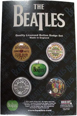 Obrázok produktu pre The Beatles - odznak "Sgt Pepper" 5-Pack RO10824 (jedna veľkosť) (farebný)