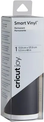 Produktbild von Cricut Joy Smart Vinyl, Permanent, Schwarz, Vinyl, 1219,2 mm, 139,7 mm
