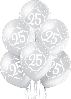 Produktbild von Luftballon Ø30cm Silberhochzeit #25 | 6 Stk.