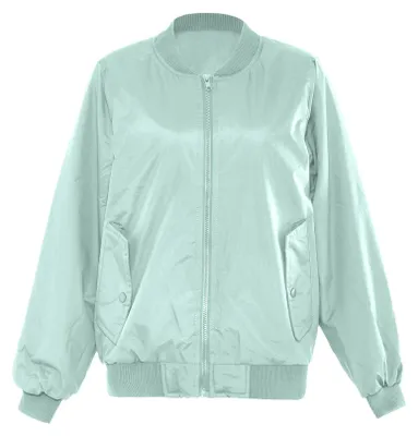 Produktbild von Damen Jacke XL in Grün, leicht glänzend mit schrägen Pattentaschen