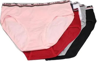 Produktbild von 4 Set Damenslip Unterhose Slips Hotpants Unterwäsche Baumwolle love L