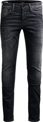 Image de Jack & Jones 12111026, Noir, Gris, Jean, Coton, Élasthanne, Polyester, Ne pas utiliser d'eau de Javel, Séchage à l'air libre, Lavage délicat (40 °C)