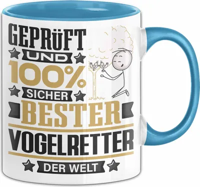 Produktbild von Vogelretter Geschenk Lustiger Spruch für Vogelretter Geschenkidee Bester Vogelretter Der Welt (Blau)