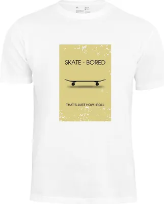 Produktbild von Cotton Prime® T-Shirt Skateboards "Skate-Bored" M Weiss