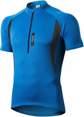 Produktbild von Herren Atmungsaktiv Radfahren Radtrikot Fahrradtrikot MTB Trikot Kurzarm Jersey,Blau,XXXL