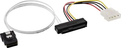 Produktbild von InLine SAS Anschlussk., SFF-8087/SFF-8482+Strom, einz. SAS HDD an Contr., 0,75m, 0,75 m, Mini SAS SFF-8087 male, SFF-8482 + Power, Gerade, Gerade, Mehrfarbig
