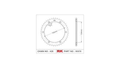 Zdjęcie produktu dla RK Kettenrad 428 48Z Stahl Silber