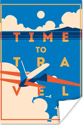 Produktbild von MuchoWow® Poster Flugzeuge - Zitate - Urlaub 80x120 cm - Papierdruck