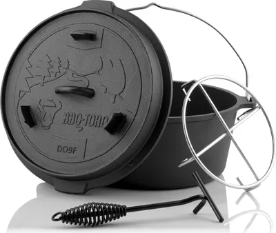 Produktbild von BBQ-Toro Dutch Oven DO9FX, 9,0 L Forest Gusseisen Kochtopf, Gusstopf