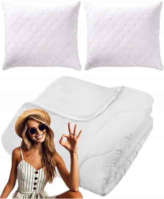 Produktbild von JadorDecor Sommer Bettdecke 160x200 + Kissen Set Antiallergisch