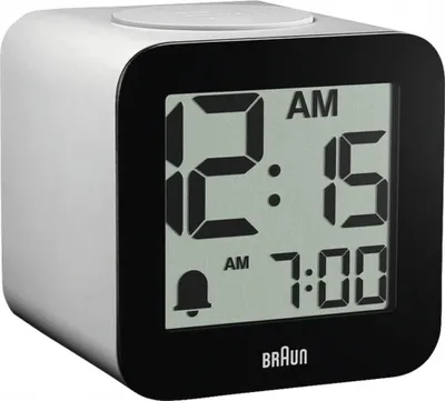 Zdjęcie produktu dla Braun BC25WP, Stół, Zegar kwarcowy, Inne, Czarny, Biały, LCD, Bateria