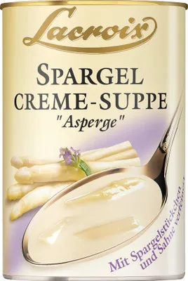 Image de Potage crème d'asperges Lacroix crémeux avec morceaux d'asperges 400 ml