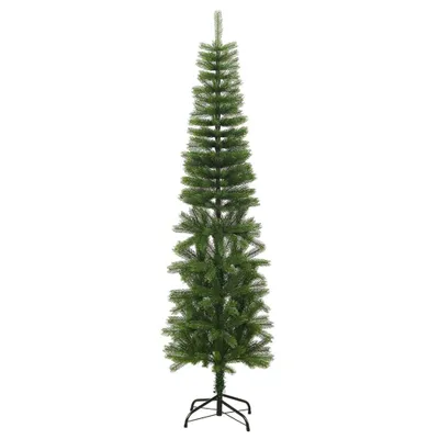 Zdjęcie produktu dla vidaXL Sztuczna choinka ze stojakiem smukła 210 cm PE