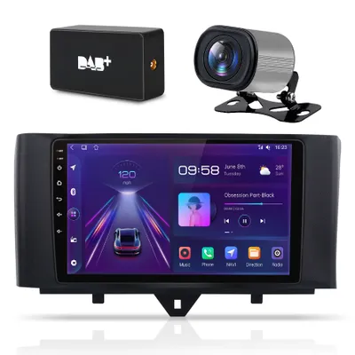 Produktbild von 4-kern Android13 1+32G carplay android autoFür Mercedes benz Smart Fortwo 451 Autoradio GPS Navi Sat WIFI camera DAB+