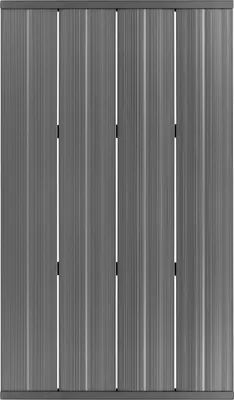 A product image of a gray fence panel.