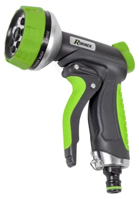 Immagine prodotto di Pistola per tubi da giardino RIBIMEX, con controllo del flusso, 7 modalità