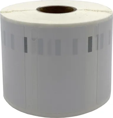 Produktbild von DULA Etiketten - Kompatibel mit Dymo Compatible labels - Weiß  - Verwijderbaar - 11354 - S0722540 - Grote multifunctionele etiketten - 1 rol - 57 x 32 mm - 1000 labels per rol