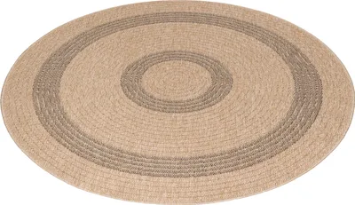Zdjęcie produktu dla Dywan zewnętrzny Dywan w stylu vintage Dywan w stylu skandynawskim Kuchnia  Balkon  Taras  Ogród  Piknik Rozmiar: 200 cm Okrągły , Kolor : Czarny-1