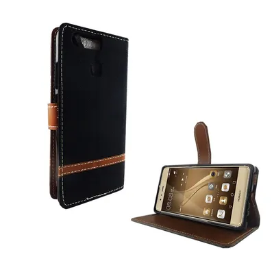Produktbild von Tasche für Huawei P9 Jeans Cover Handy Schutz Hülle Case Schwarz