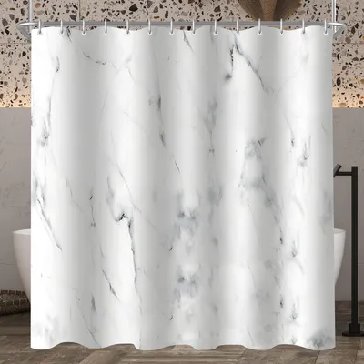 Produktbild von Duschvorhang Marmor 200x200cm Wasserdicht, Antischimmel, Waschbar, Polyester