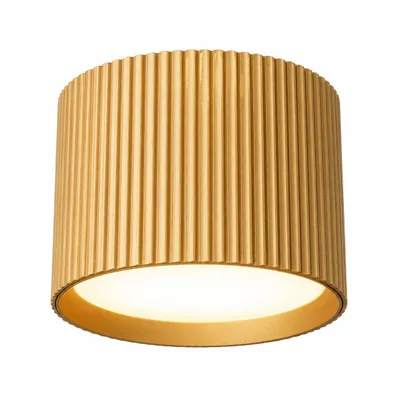 Produktbild von MasterLED Deckenleuchte Aufbauspot Gold GX53 Rund Geriffelt Deckenstrahler Aluminium Deckenlampe Innenbeleuchtung