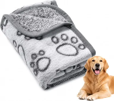 Image de Couverture moelleuse pour chiens, 52 x 76 cm, lavable, idéale pour les petits chiens et les chats