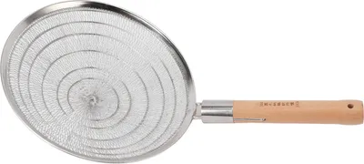Obrázok produktu pre 304 Nerezová cedníková lyžica Drevená rukoväť Sieťový cedník na varenie a vyprážanie Priemer 30 cm / 11,8 palca