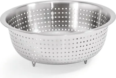 Zdjęcie produktu dla Durszlak, Ø 30 cm, perforacja Ø 3 mm, stal nierdzewna