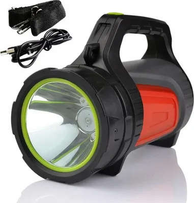 Zdjęcie produktu dla OMNA | Akumulatorowy reflektor XML T-6 - Czarny - 1200 lumenów - Funkcja Powerbank - Wodoodporny