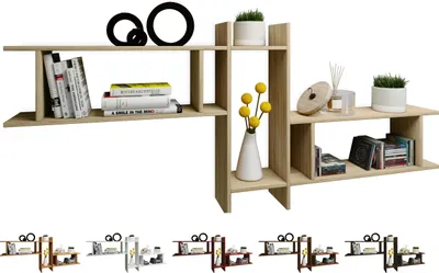 Produktbild von Sirola Maxi Regal Wandmontage mit 5 Fächern weiß.