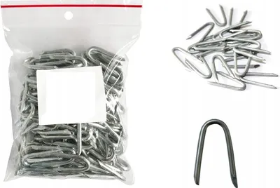 Zdjęcie produktu dla Skoble montażowe do siatki leśnej 2,5x25mm 100 szt.