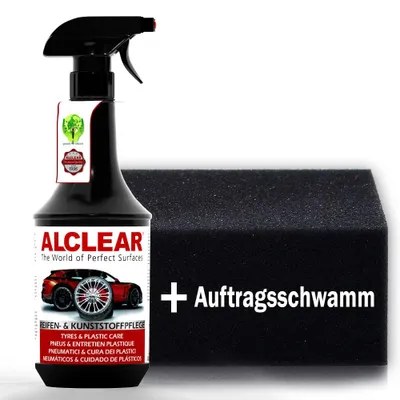 Obrázok produktu pre ALCLEAR 721RK Starostlivosť o pneumatiky Autokozmetika Tire Shine hodvábne matná 1L + hubka