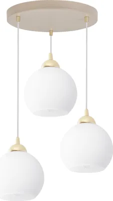 Produktbild von Eliza White Pendelleuchte Kaschmir Gold – 3 flammig E27