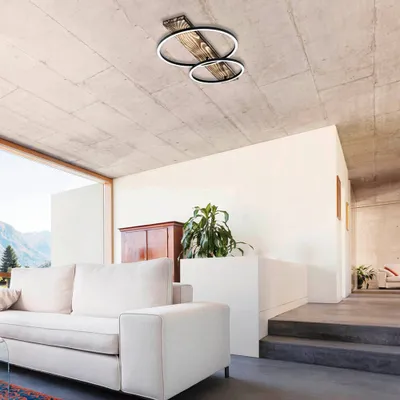 Produktbild von EGLO Boyal, 2 Glühbirne(n), LED, 3000 K, 1700 lm, IP20, Schwarz, Braun