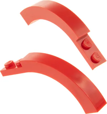 Produktbild von 2x Lego Bogenstein 1x6x3 1/3 rot halb Bogen Brücke Burg 4116615 30935 6060