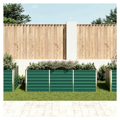 Produktbild von Robustes grünes Metall-Hochbeet für Garten, Terrasse und Balkon - 240x80x77 cm, verzinkter Stahl
