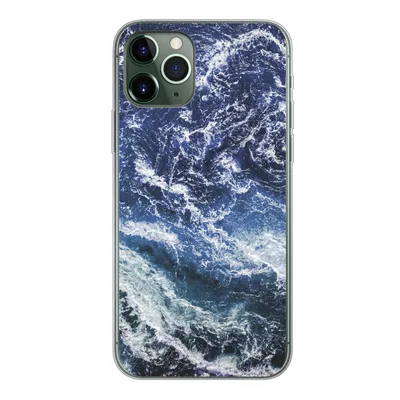 Produktbild von MuchoWow® Handyhülle Schutzhülle Hülle für iPhone 11 Pro Naturstein - Meer - Marmor Silikon Softcase Handy Hülle - Handy