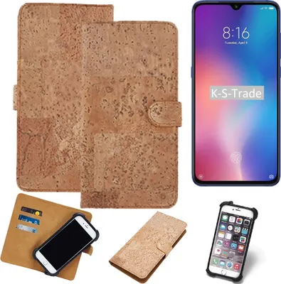 Produktbild von K-S-Trade Hülle kompatibel mit Xiaomi Mi 9 SE  Kork Handyhülle Cover  Schutzhülle TPU Case Bumper in Hellbraun, (1x)