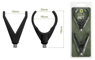 Produktbild von DELPHIN Rutenhalter-Set Delphin HoldSET Uni V+U / schwarz