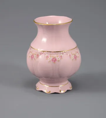 Image de Sonata, vase, 14 cm, porcelaine rose, fleurs, Leander