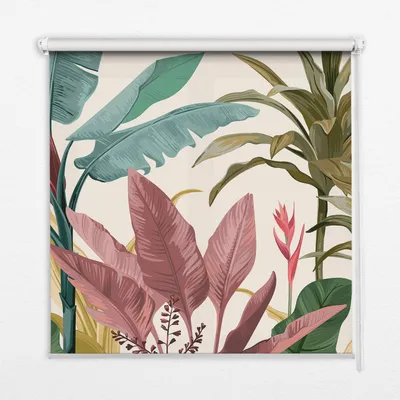Produktbild von Seitenzug-Rollo Fensterrollo Jalousie - Thermo-Rollo Verdunkelungsrollo - 120x240 cm - Bunte Blätter