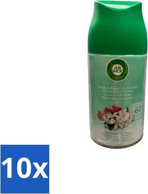 Image de Air Wick – Recharge – Freshmatic Jasmin & Fleur de pommier – 250 ml - Pack économique - 10 pièces